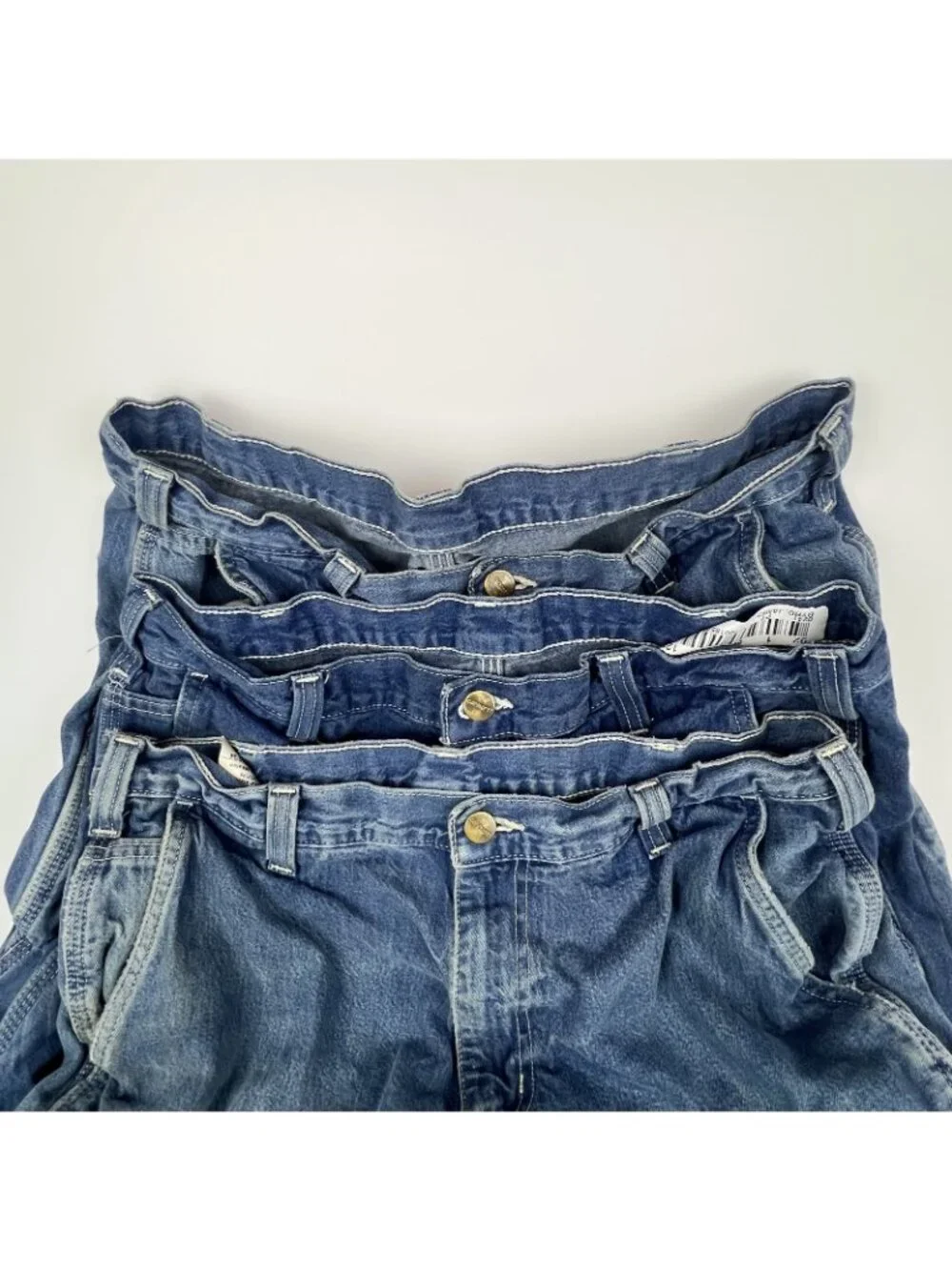 Carhartt Men’s 32” Cut-Off Denim Tool Shorts – Lot of 3 Pairs | Blue Utility - Picture 9 of 16